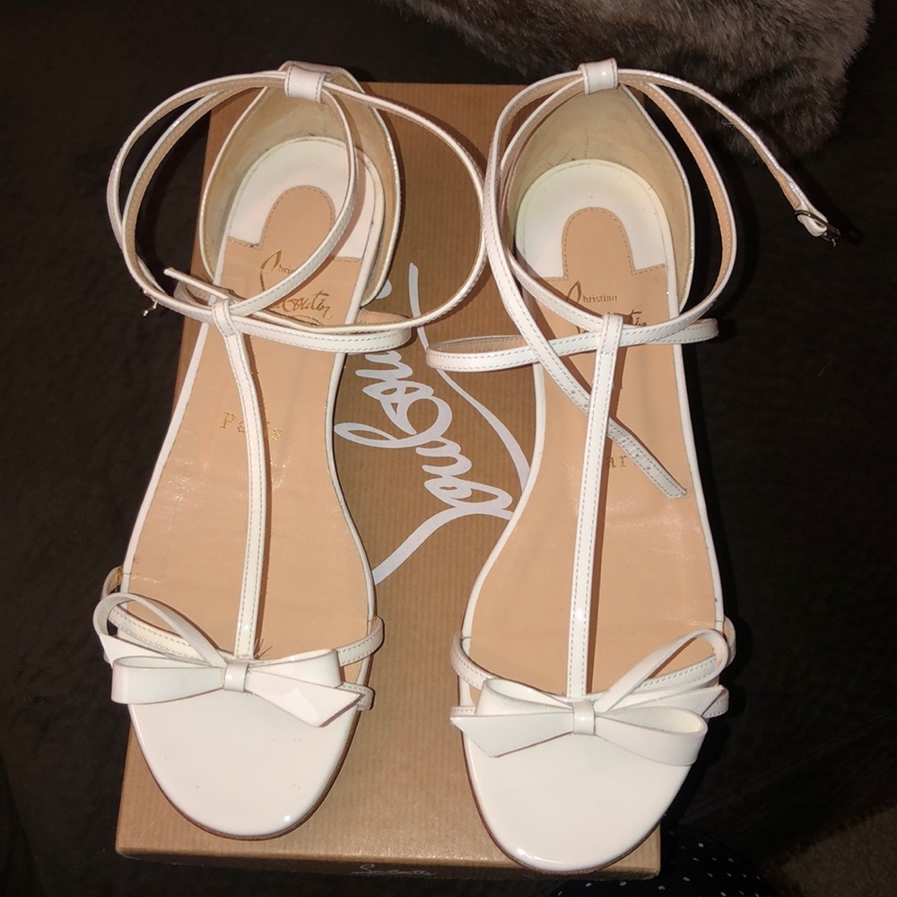 Christian Louboutin Blakissima Flat Patent sz 37